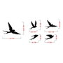 Wallity Crow Escultura de Pared de Metal con Diseño de Aves